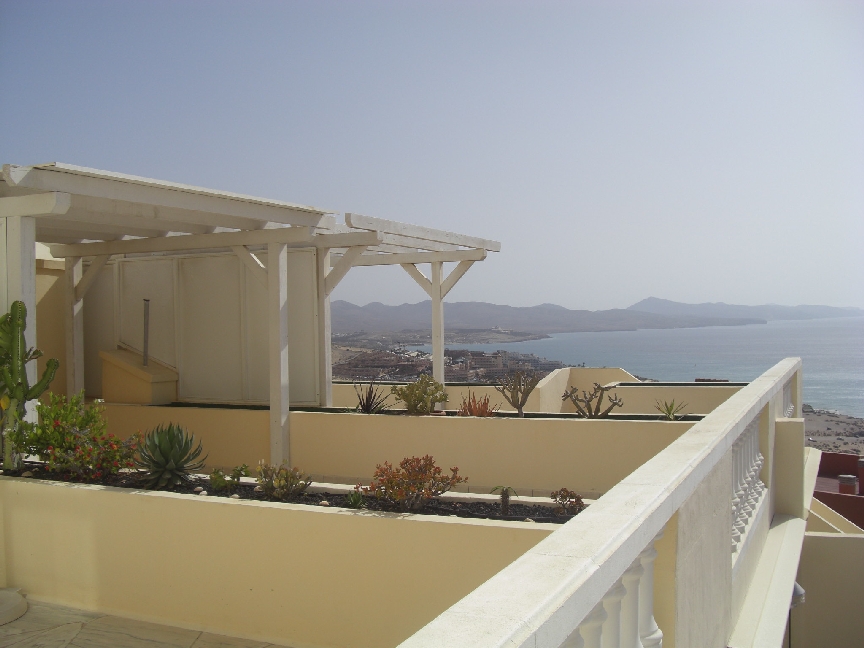 Terrasse mit Blick Richtung Costa Calma