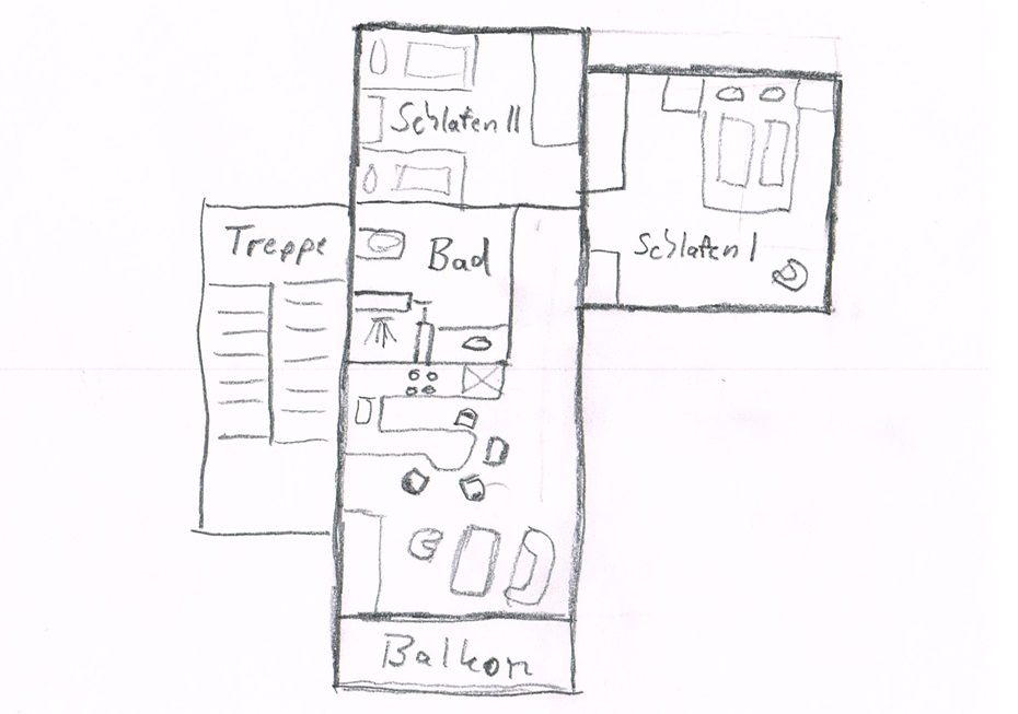 Grundriss von Wohnung 2